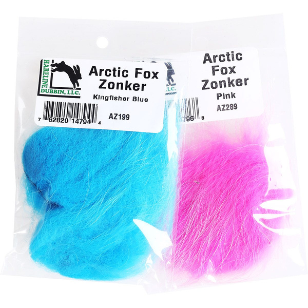 Tira longitudinal de piel de zorro ártico con pelo para zonker Hareline