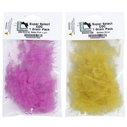 Hareline plumas CDC Super Select, paquete de 1 Gram