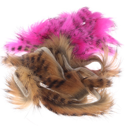 Hareline tiras zonker de conejo Barred