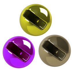 Bolas de tungsteno FFGene anodizadas y ranuradas (orificio pequeño)