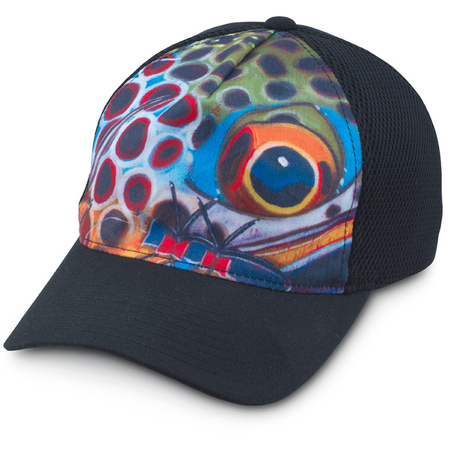 Simms Flexfit Trucker Brown Trout Black