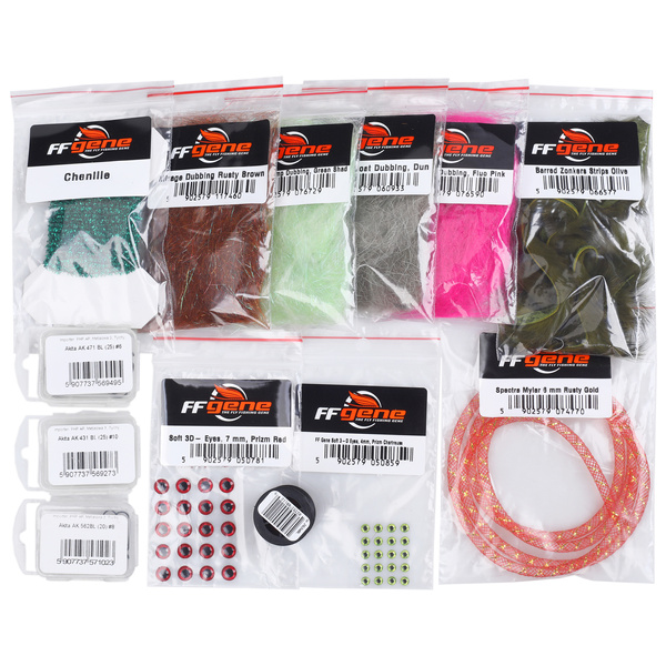 Surtido de materiales para montar streamers FFGene