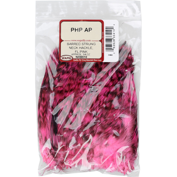 Wapsi Plumas de hackle barradas de cuello de gallo ensartadas