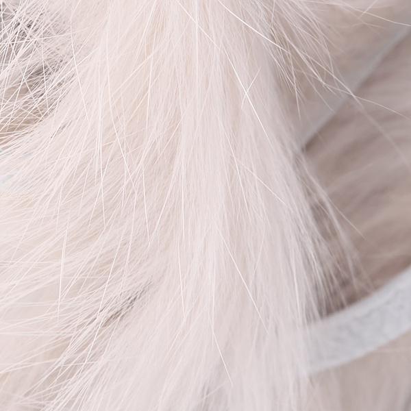 Hareline tiras de piel con pelo de conejo de corte transversal
