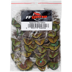 FFGene Plumas doradas del cuerpo de pavo real
