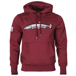 Sudadera con capucha y bordado Taimen Menza - Burgundy