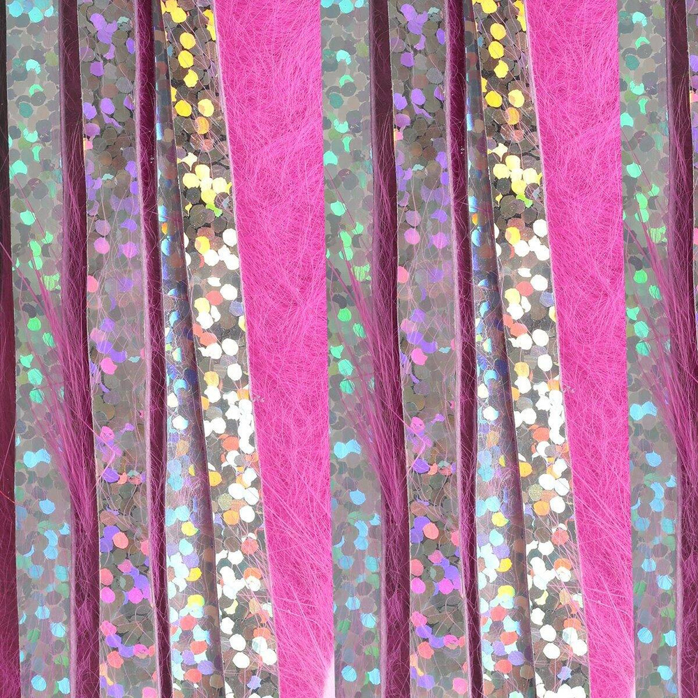 Hot Pink with Holo Silver Accent