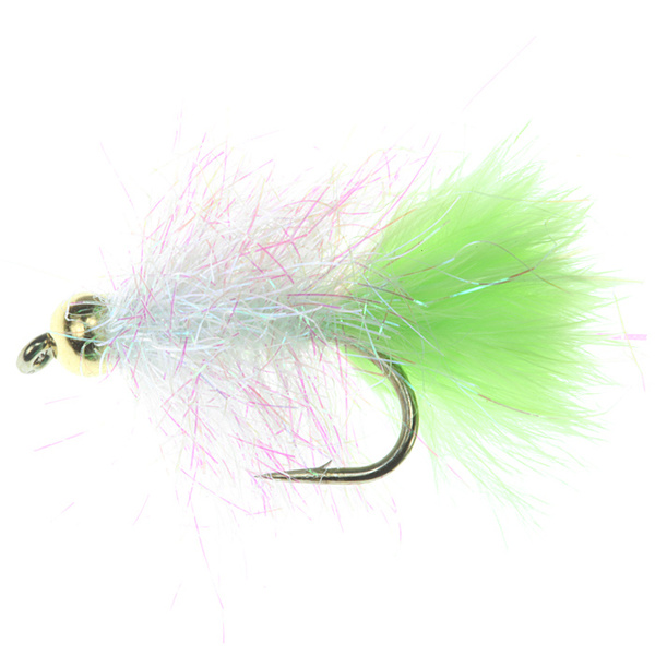 Cuenta Blob Dorada UV Perla y Chartreuse