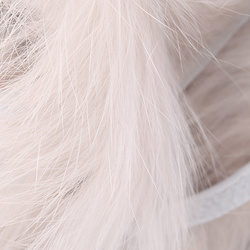Hareline tiras de piel con pelo de conejo de corte transversal