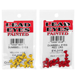 Ojos para moscas Wapsi Dumbbell Eyes Painted