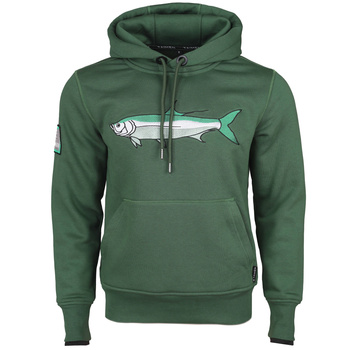 Sudadera con capucha y bordado Taimen Menza - Dk. Green