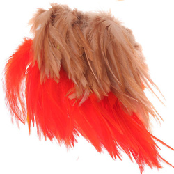 Hareline plumas de colgadera de gallo chino ensartadas 5-7