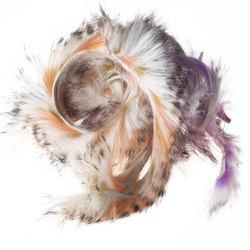 Tiras estrechas de piel de conejo con pelo Micro Black Barred Groovy Bunny Hareline