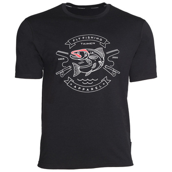 Camiseta de merino de manga corta Taimen Ider - Black