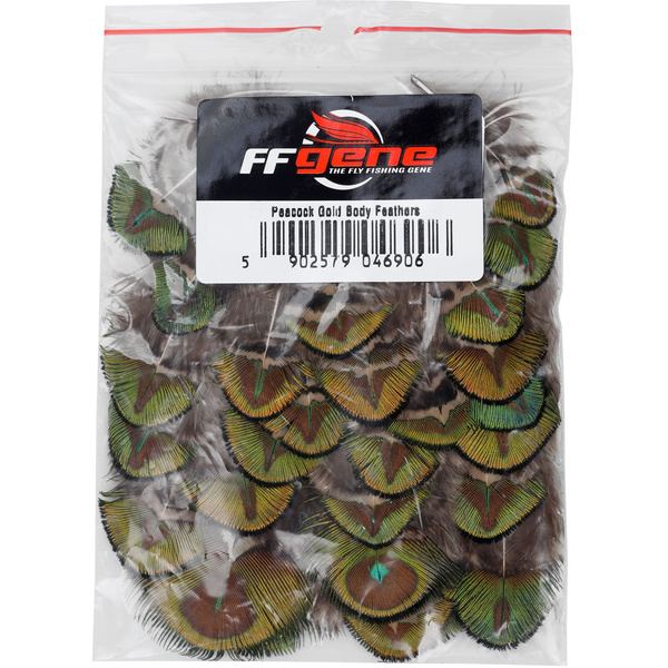 FFGene Plumas doradas del cuerpo de pavo real