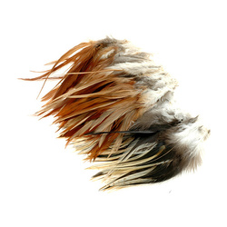 Wapsi Plumas de colgadera de gallo ensartadas Natural