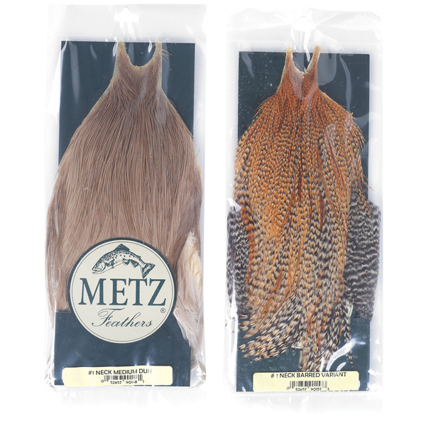 Capa de plumas del cuello de gallo Metz #1