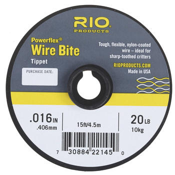 Bajo de línea de acero para lucio Rio Powerflex Wire Bite