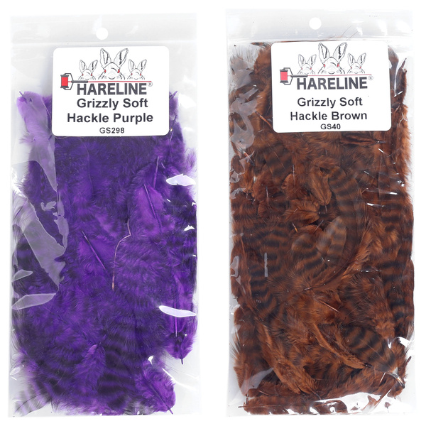 Hareline Grizzly plumas para hackle blando