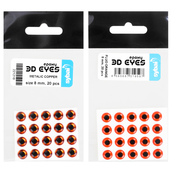 Ojos para moscas Sybai 3D Epoxy Eyes