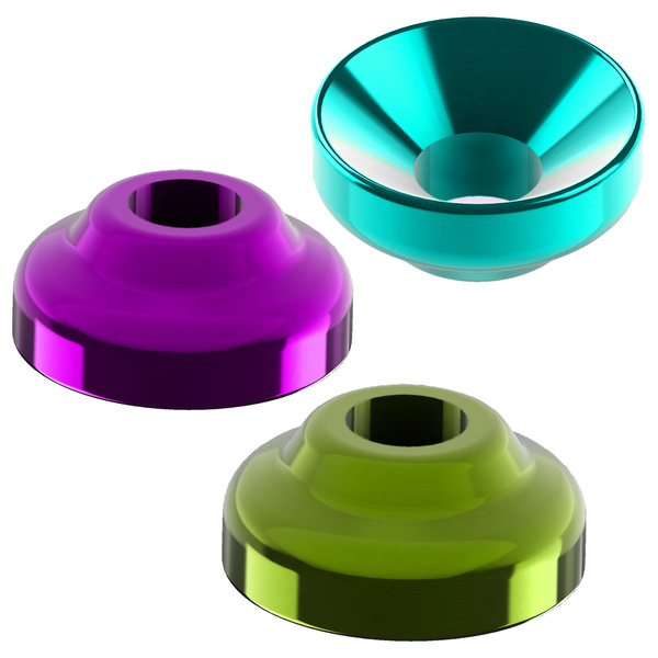 Cuentas de tungsteno FFGene Tungsten Metalic Rings