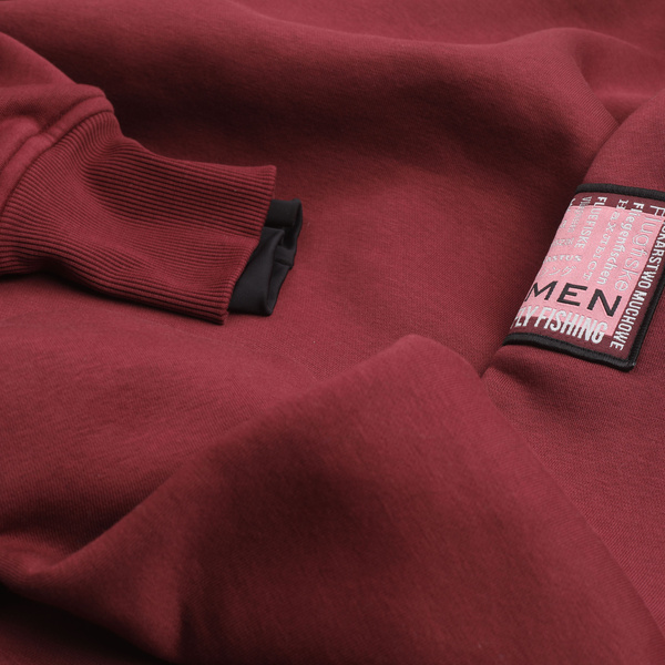 Sudadera con capucha y bordado Taimen Menza - Burgundy