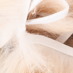 Hareline tiras de piel con pelo de conejo de corte transversal