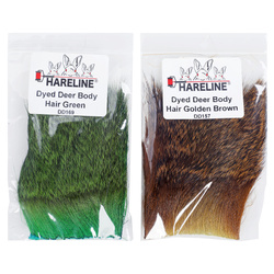 Hareline Parche de pelo del cuerpo de ciervo