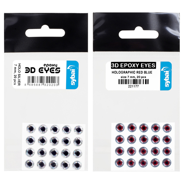 Ojos para moscas Sybai 3D Epoxy Eyes Holographic