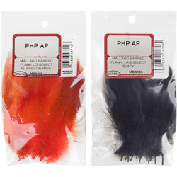 Wapsi Plumas de flanco barradas de ánade real, grandes y seleccionadas