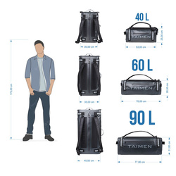 Bolsa de viaje impermeable con cremallera Taimen Tuul 40 L