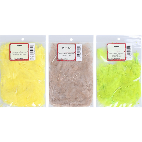 Wapsi plumas para hackle blando Matuka White