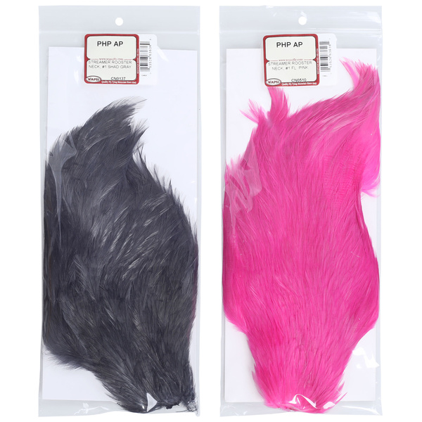 Capa de plumas del cuello de gallo chino para streamers Wapsi
