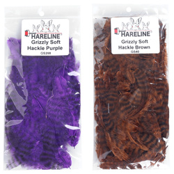 Hareline Grizzly plumas para hackle blando