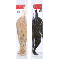 Media capa de plumas del cuello de gallo Whiting Bronze 1/2