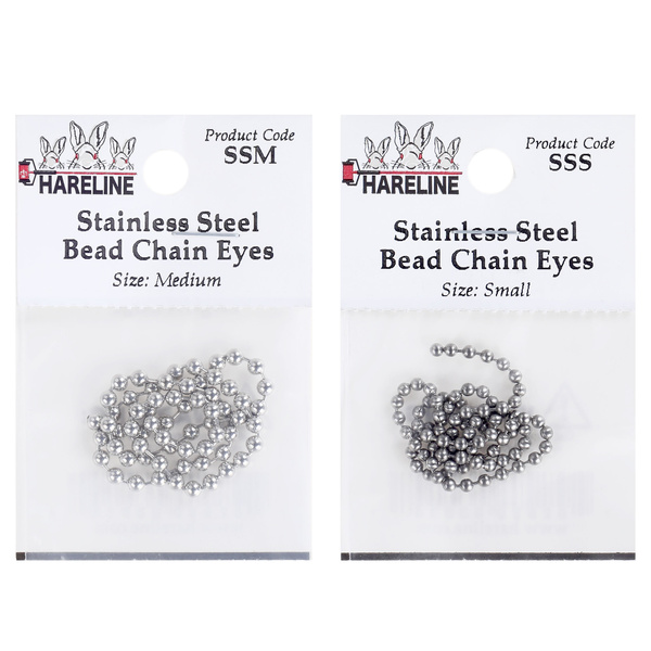 Ojos para moscas Hareline Stainless Steel Bead Chain Eyes