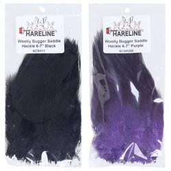 Hareline plumas de hackle de colgadera para Woolly Bugger 6-7