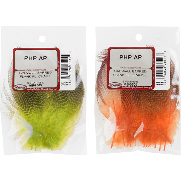 Wapsi Plumas barradas de los flancos del ánade friso