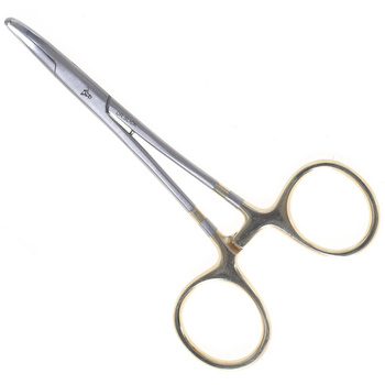 Pinza hemostática curva dorada Dr Slick 5.5 pulgadas