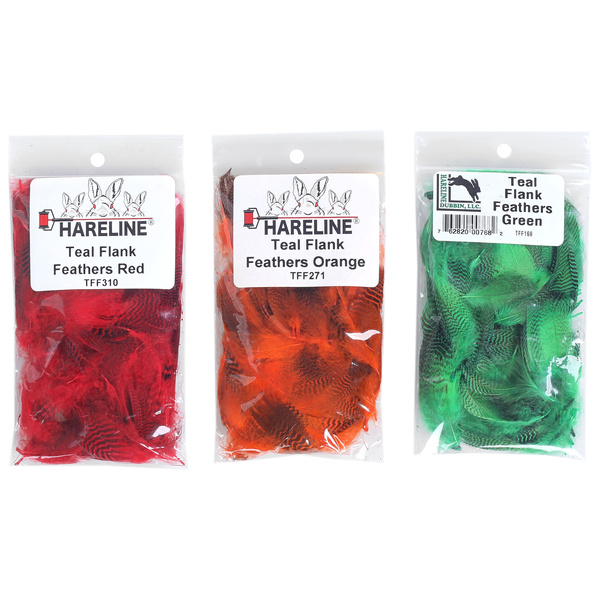 Hareline plumas del flanco de cerceta
