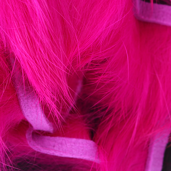 Hareline tiras de piel con pelo de conejo de corte transversal