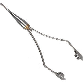 Tiemco portabobinas cerámico ajustable de doble brazo, versión fina