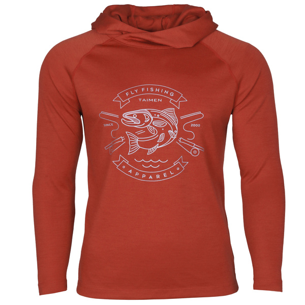 Sudadera con capucha Taimen Charaa - Rojo ladrillo