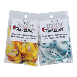 Hareline Tiras de piel de conejo con pelo Tiger Barred