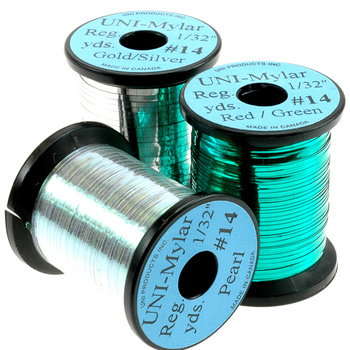 Tinsel plano para montaje de moscas Uni Mylar #14 (0.9 mm)