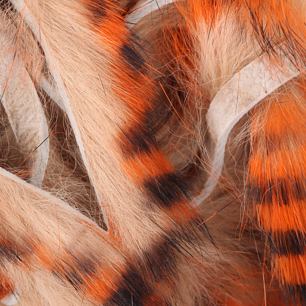 Hareline Tiras de piel de conejo con pelo Tiger Barred