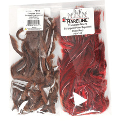 Hareline Piel completa de ardilla de pino precortada en microtiras zonker