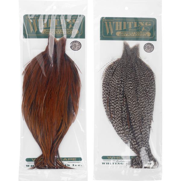 Capa de plumas del cuello de gallo Whiting Hebert Bronze