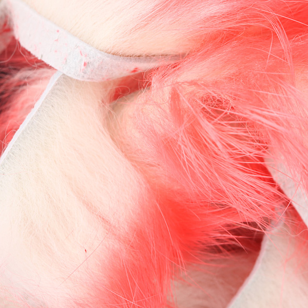 Hareline tiras de piel con pelo de conejo de corte transversal Flesh Two Tone