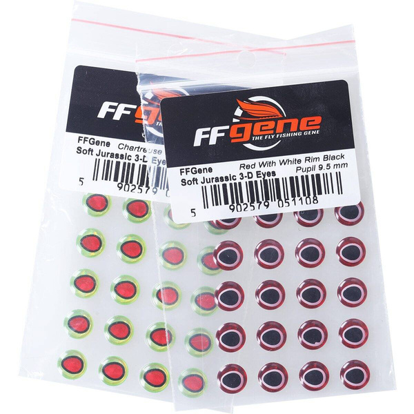 Ojos para moscas FFGene Soft Jurassic 3-D Eyes